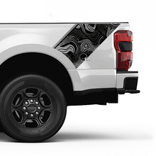 Ford Topographic Map Bed Side Stripes Decal Kit Vinyl Sticker Set Side Graphics 2