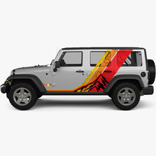 Mountains Topographic Map Retro Vintage Side Doors Stripe Kit fit for Jeep Wrangler 2