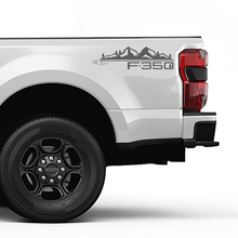 F350 Mountains Trees Bed Side Stripes Decal Kit Vinyl Sticker Set Side Graphics for Ford Trucks 2