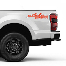 F350 Mountains Trees Bed Side Stripes Decal Kit Vinyl Sticker Set Side Graphics for Ford Trucks 3
