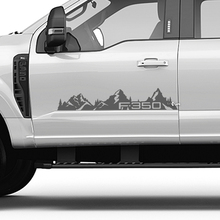 F350 Mountains Trees Bed Side Doors Stripes Decal Kit Vinyl Sticker Set Side Graphics for Ford Trucks 2