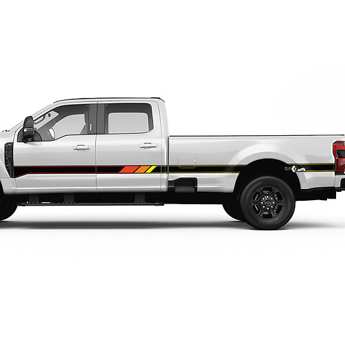 Retro F350 Side Stripes Decal Kit Vinyl Sticker Graphics for Ford Trucks