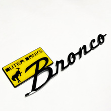 Bronco Outer Banks Fender Badges Tailgate Emblem 3D Badge Yellow vs Black 2