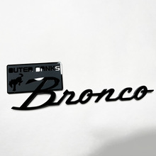 Bronco Outer Banks Fender Badges Tailgate Emblem 3D Badge Grey vs Black 2