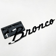 Bronco Outer Banks Fender Badges Tailgate Emblem 3D Badge Grey vs Black 4