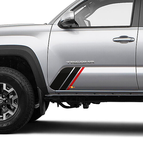 Side Rocker Panel Heritage Stripes Vinyl Decal Sticker for Toyota Tacoma