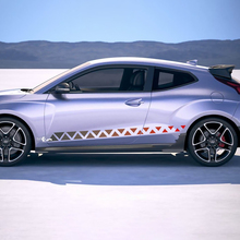 Side Racing Ornament Stripes Vinyl Stickers Decal fit to Hyundai Veloster 2