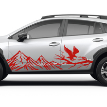 Side Doors Landscape Mountains Eagle Vinyl Decal - Graphic Sticker universal fit Suba 2