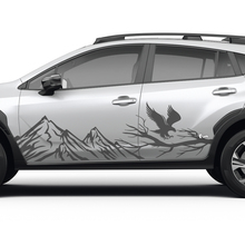 Side Doors Landscape Mountains Eagle Vinyl Decal - Graphic Sticker universal fit Suba 3