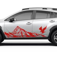 Side Doors Landscape Mountains Eagle Vinyl Decal - Graphic Sticker ajuste universal Suba Crosstrek
 2