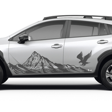 Side Doors Landscape Mountains Eagle Vinyl Decal - Graphic Sticker ajuste universal Suba Crosstrek
 3