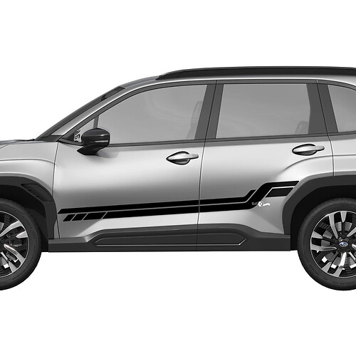 Side Doors Rocker Panel Racing Stripes Vinyl Decal - Graphic Sticker universal fit Suba 3