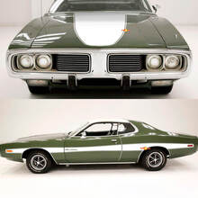 1973-74 Charger Side Accent Stripe Hood Kit Vinyl Decals Stickers  2