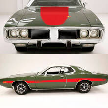 1973-74 Charger Side Accent Stripe Hood Kit Vinyl Decals Stickers  3