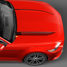 Hood Cowl Spear Stripes USA US Flag for Ford Mustang 2