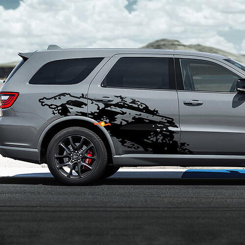 DODGE Durango RT Destroyed splash decal vinyl stickers 2