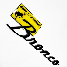 Bronco Wildtrak Fender Badges Tailgate Emblem 3D Badge Black vs Yellow 5