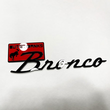 Bronco Outer Banks Fender Badges Tailgate Emblem 3D Badge Red vs Black 3