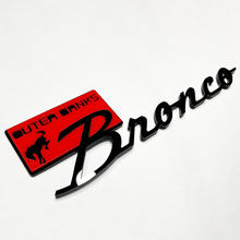 Bronco Outer Banks Fender Badges Tailgate Emblem 3D Badge Red vs Black 5