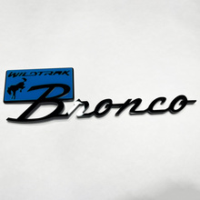 Bronco Wildtrak Fender Badges Tailgate Emblem 3D Badge Black vs Blue 2