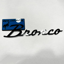 Bronco Wildtrak Fender Badges Tailgate Emblem 3D Badge Black vs Blue 3