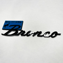 Bronco Wildtrak Fender Badges Tailgate Emblem 3D Badge Black vs Blue 4