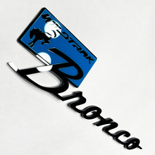 Bronco Wildtrak Fender Badges Tailgate Emblem 3D Badge Black vs Blue 5