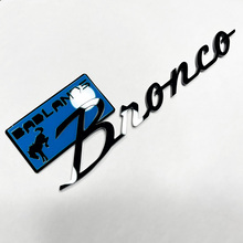 Bronco Badlands Fender Badges Tailgate Emblem 3D Badge Black vs Blue 2