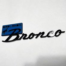 Bronco Badlands Fender Badges Tailgate Emblem 3D Badge Black vs Blue 5