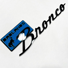 Bronco Badlands Fender Badges Tailgate Emblem 3D Badge Black vs Blue 1 3