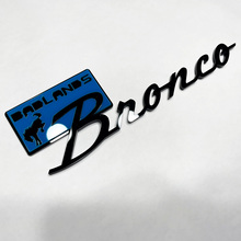 Bronco Badlands Fender Badges Tailgate Emblem 3D Badge Black vs Blue 1 7