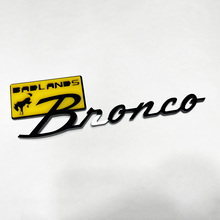Bronco Badlands Fender Badges Tailgate Emblem 3D Badge Black vs Yellow 2