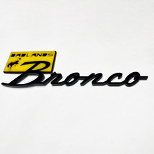 Bronco Badlands Fender Badges Tailgate Emblem 3D Badge Black vs Yellow 3