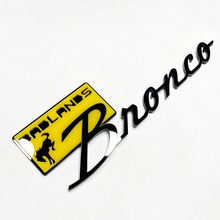 Bronco Badlands Fender Badges Tailgate Emblem 3D Badge Black vs Yellow 5