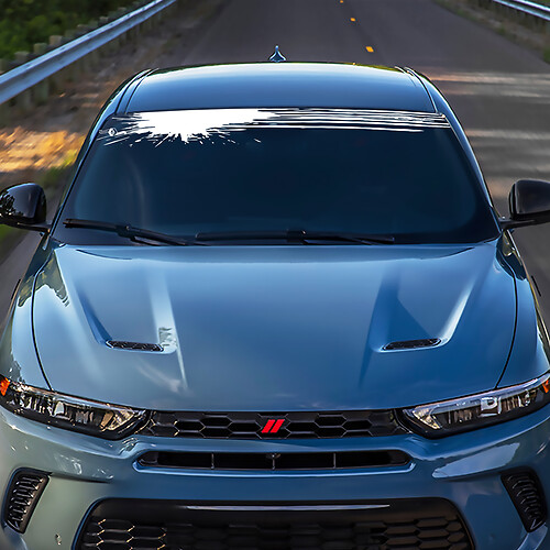 Blot Windshield Stripe Banner Decal Sticker - Custom Vinyl Graphics fit to Dodge Hornet
