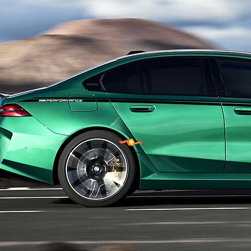 Side Accents Doors M Performance Racing Decal Sticker Kit for BMW 5 Series G60 M5 G90