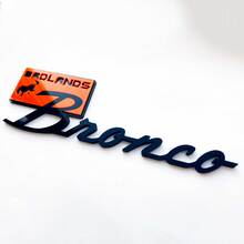 Bronco Badlands Fender Badges Tailgate Emblem 3D Badge Black vs Orange 2