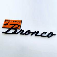 Bronco Badlands Fender Badges Tailgate Emblem 3D Badge Black vs Orange 6