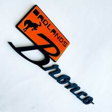 Bronco Badlands Fender Badges Tailgate Emblem 3D Badge Black vs Orange 7