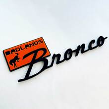 Bronco Badlands Fender Badges Tailgate Emblem 3D Badge Black vs Orange 8