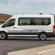 Ford Transit Custom Text Vinyl Side Stripes Decals 2