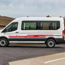 Ford Transit Custom Text Vinyl Side Stripes Decals 3