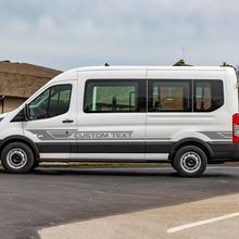 Ford Transit Custom Text Vinyl Side Stripes Decals 2 2