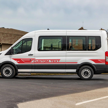 Ford Transit Custom Text Vinyl Side Stripes Decals 2 3