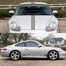 Porsche 911 Carrera Stripes Retro Hood Side Windshield Decal Sticker Kit 2