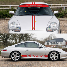 Porsche 911 Carrera Stripes Retro Hood Side Windshield Decal Sticker Kit 3