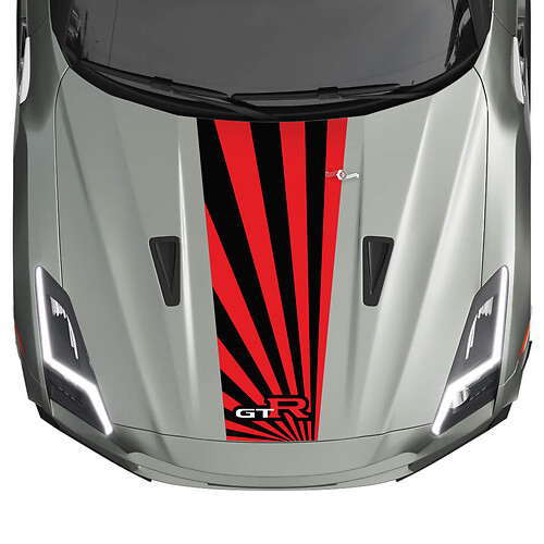 Hood JDM Stripes Decal Kit for Nissan GT-R
