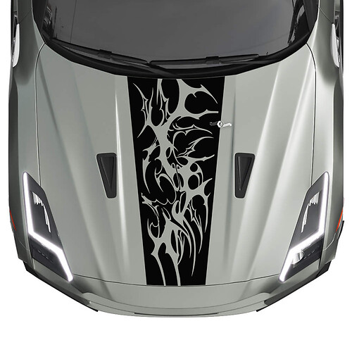 Hood Graphics Stripes Decal Kit for Nissan GT-R