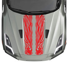 Hood Dual Tribal Graphics Stripes Decal Kit for Nissan GT-R 2 3