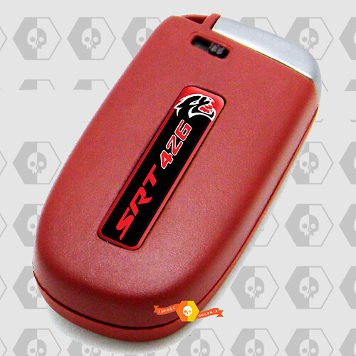 2x SRT 426 Hellcat Challenger/Charger/Durango Key Fob Inlays emblem domed decal